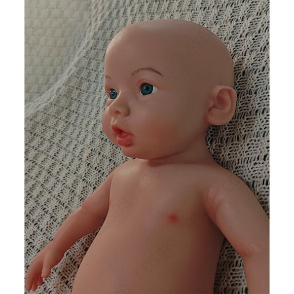 6.71lbs Cute Newborn Platinum Silicone 45cm Reborn Baby Girl Doll With Open Eyes - Picture 4 of 16